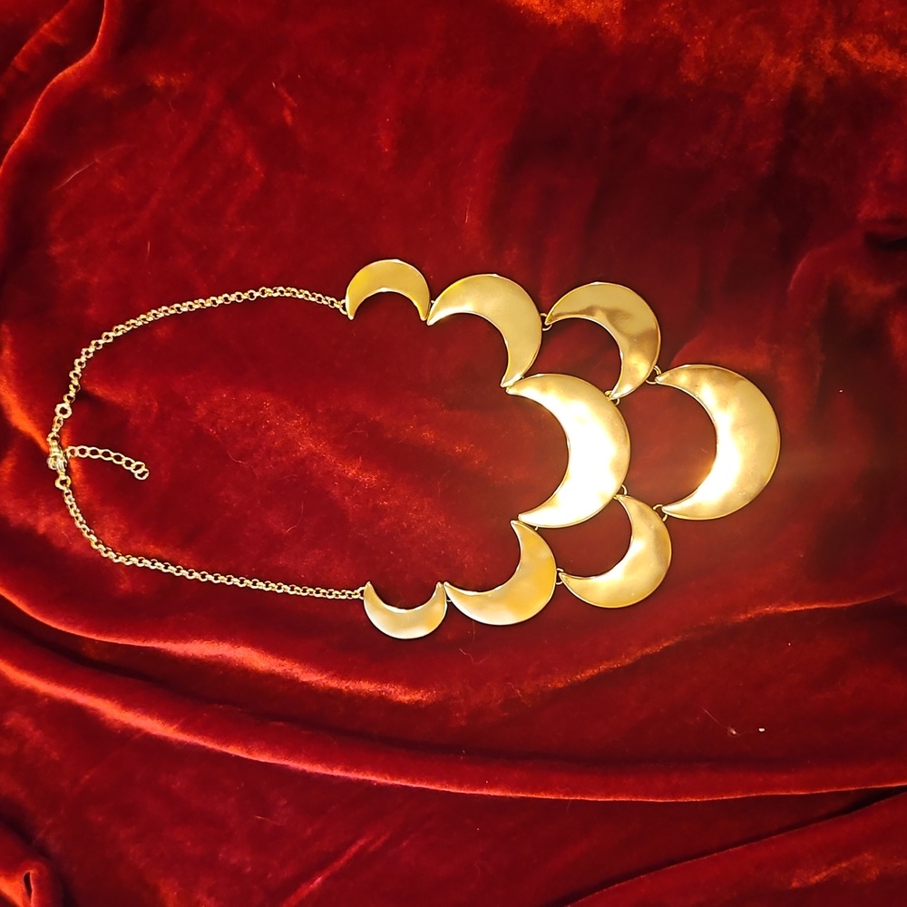 Gold Crescent Necklace